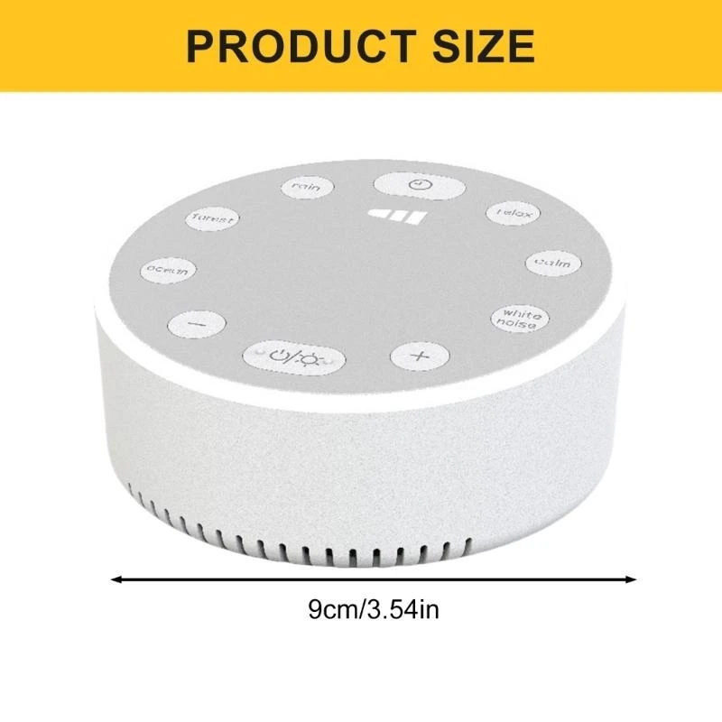 جهاز ضوضاء أبيض E8BA لتحسين ضوء ليلة النوم وبطارية قابلة للشحن