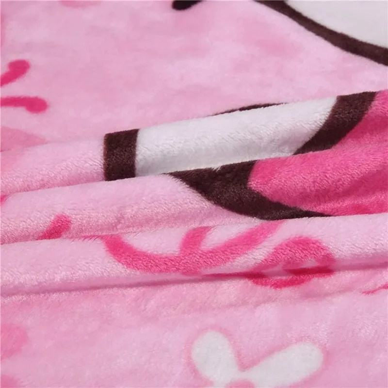 Couverture moelleuse douce Hello Kitty, couverture en peluche mignonne de dessin animé Sanurgente, couverture Kawaii parfaite pour les filles, décor