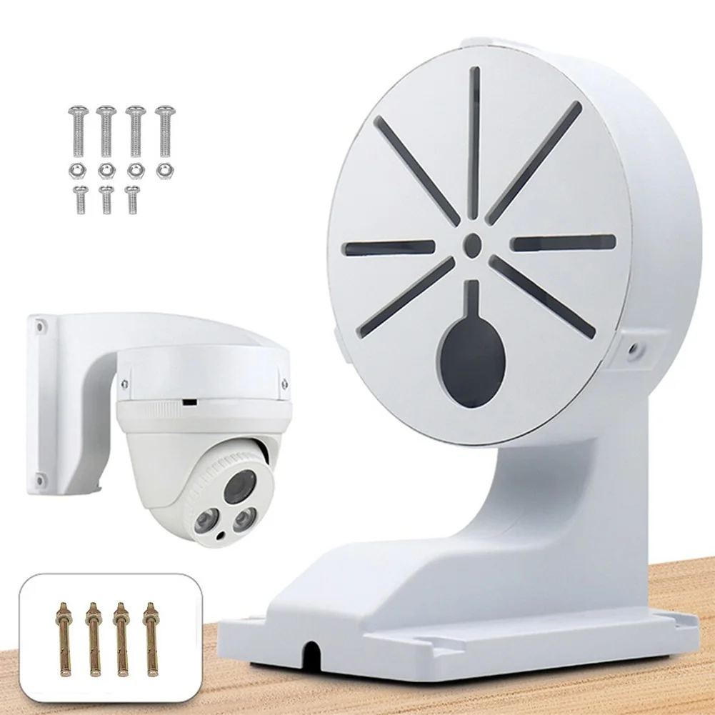 Wall Mount Camera Bracket Aluminum Alloy L Type for Indoor Outdoor Security Cameras with Weather Sealed Junction Box