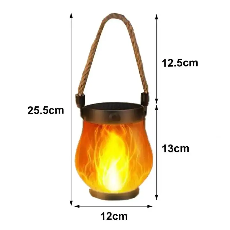 Weatherproof Flame Light Solar Garden Dancing Flame Lantern For Outdoor Decor Flickering Garden Light