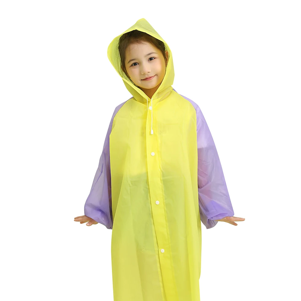 Niet-Wegwerp Kinderregenjas Basisschoolleerlingen Uit Één Stuk Verdikte Regenjas Eva Kinderregenjas
