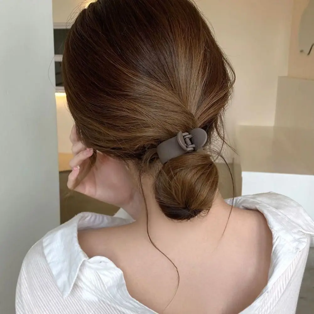 Fashion Simple Ponytail Hair Clip Solid Color Hair Accessories Small Hair Claw Clips Headdress Headwear Hairpin Women