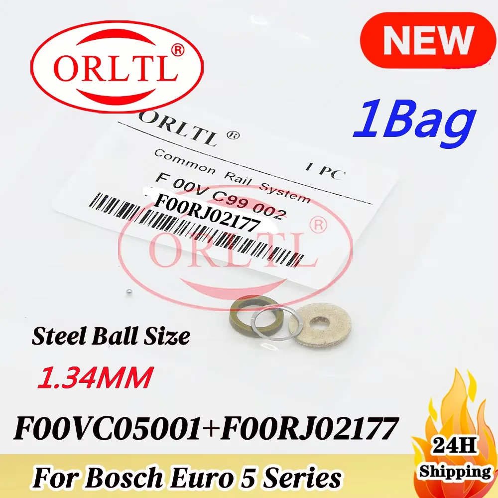

1 сумка, комплекты для ремонта дизельного топлива Euro 5, F00RJ02177 F00VC05001 F00VC05008 (сталь 1,34 мм), комплект для капитального ремонта форсунок для BOSCH