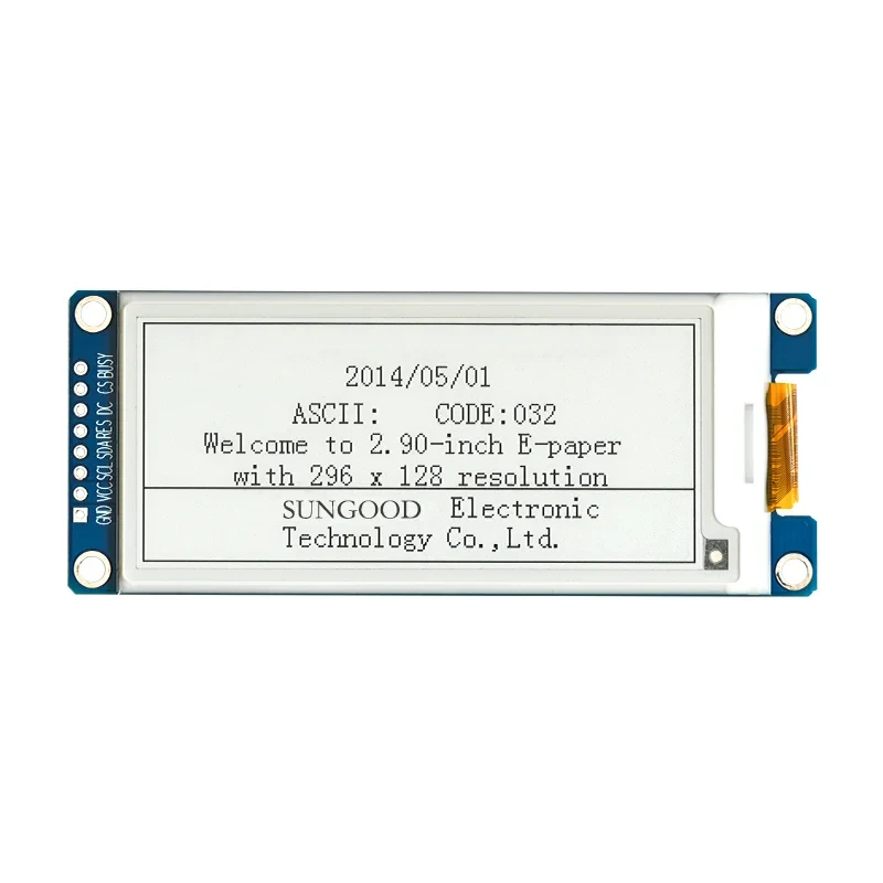 2.9 Inch E-Paper Ink Screen Module SSD1680 Driver Black And White Red EPD 128*296 Resolution SPI Interface 8Pin