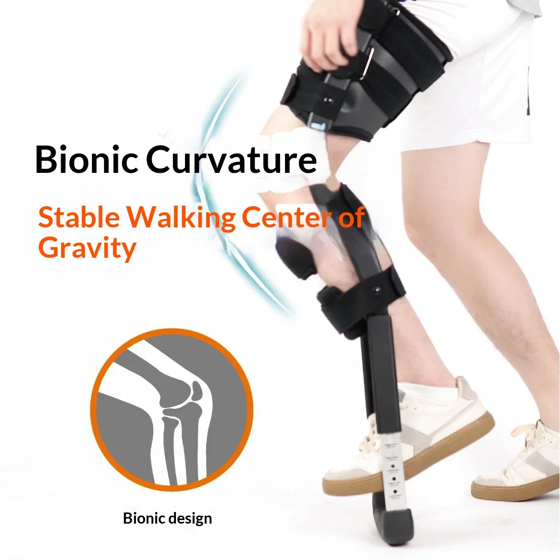 

Multi Functional Aluminum Alloy Knee Pads Walking Aids One Second Folding Adjustable Height Adult Single Leg Support Hands Free