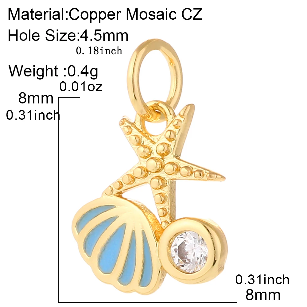 Starfish Shells Charm Jewelry DIY Accessories