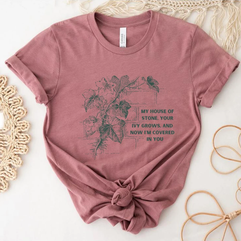 Unisex Ivy Evermore T-Shirt Evermore Lyrics Shirts Ivy Graphic Shirt Folklore Evermore Merch Fans Gift Men Women Casual Tops