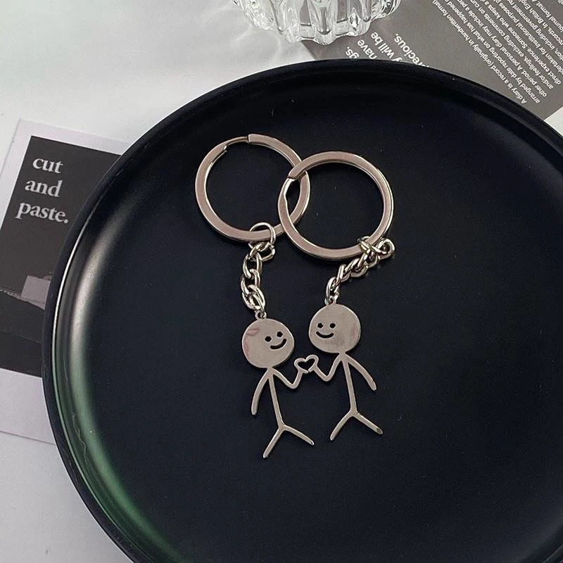 Creative Interesting Match People Than Heart Mobile Phone Lanyard Couple Keychain Ins Personality Cute Funny Student Bag Pendant