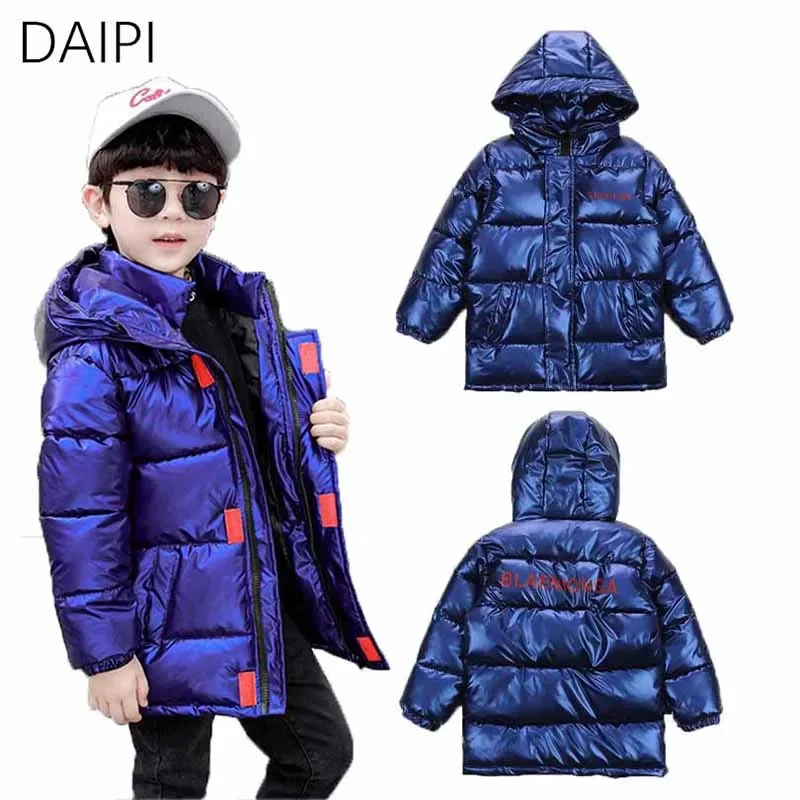 

3-13 Year Big Boys Winter Down Jacket Thick Warm Cotton Padded for Boy 2023 New Fashion Children Snow Coat Outerwear