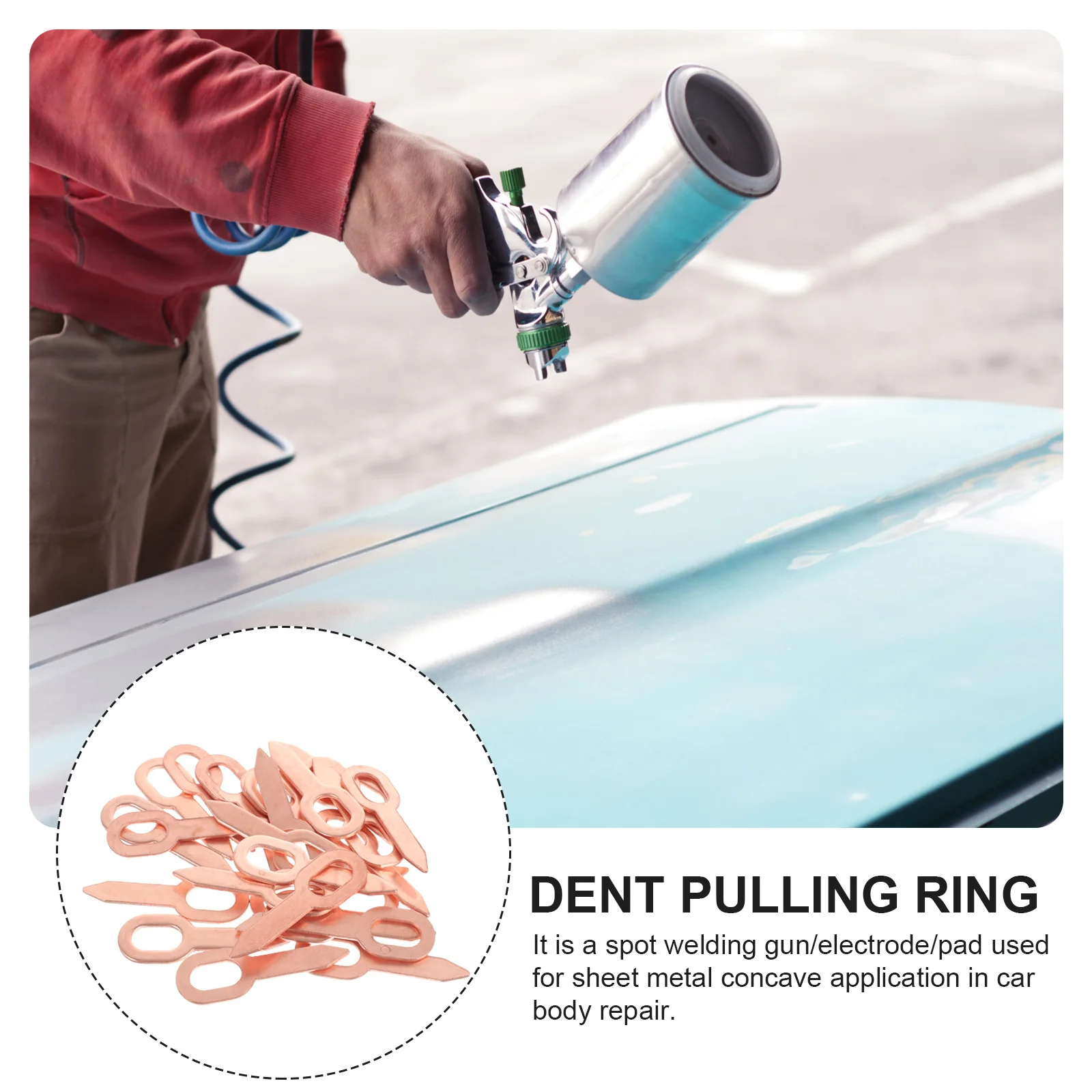 

100Pcs Dent Pulling Ring Stud Welder Spot Welder Dent Puller Washer for Automotive Body Repair Equipment Car Lifter