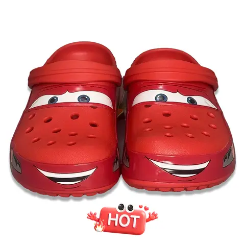 HotHigh Quality Mcqueens Cartoon Animation Series Solid Waterproof Slippers Suitable Casual Ankle-wrap Eva Shoes Gifts