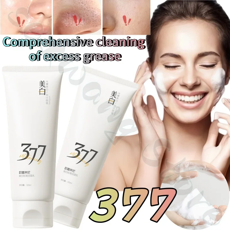377 Facial Cleanser Moisturizing, Cleans Pores, Foaming, Mild, Soothing and Brightening Niacinamide Facial Cleanser 120ml