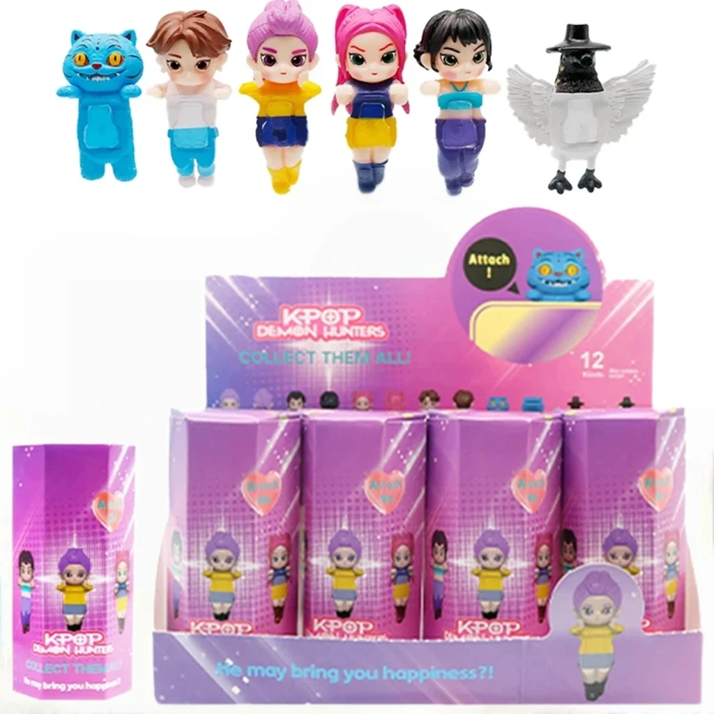 กล่องสุ่ม K-pop Demon Hunters ฟิกเกอร์อนิเมะ Devil Saja ของสะสมสำหรับเด็ก งานปาร์ตี้ คอสเพลย์ เกม การ์ตูน Huntrix ของตกแต่ง ของขวัญคริสต์มาส