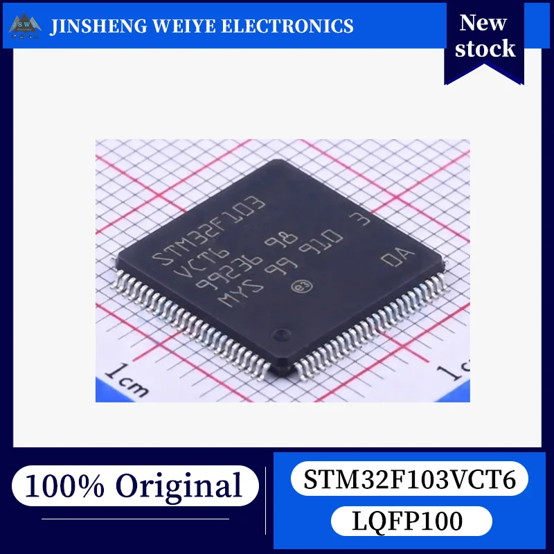 (5/50 pieces) STM32F103VCT6 LQFP100 32-bit High-Performance Microcontroller, 100% New, Original, In Stock, Chipset
