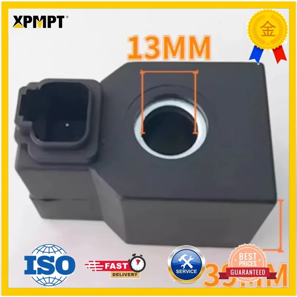 24V XKAL-00050 Solenoid Valve Coil for R170W-9 R180W-9S R210LC-9 R210W-9 R330LC-9S Excavator Construction Machinery Part