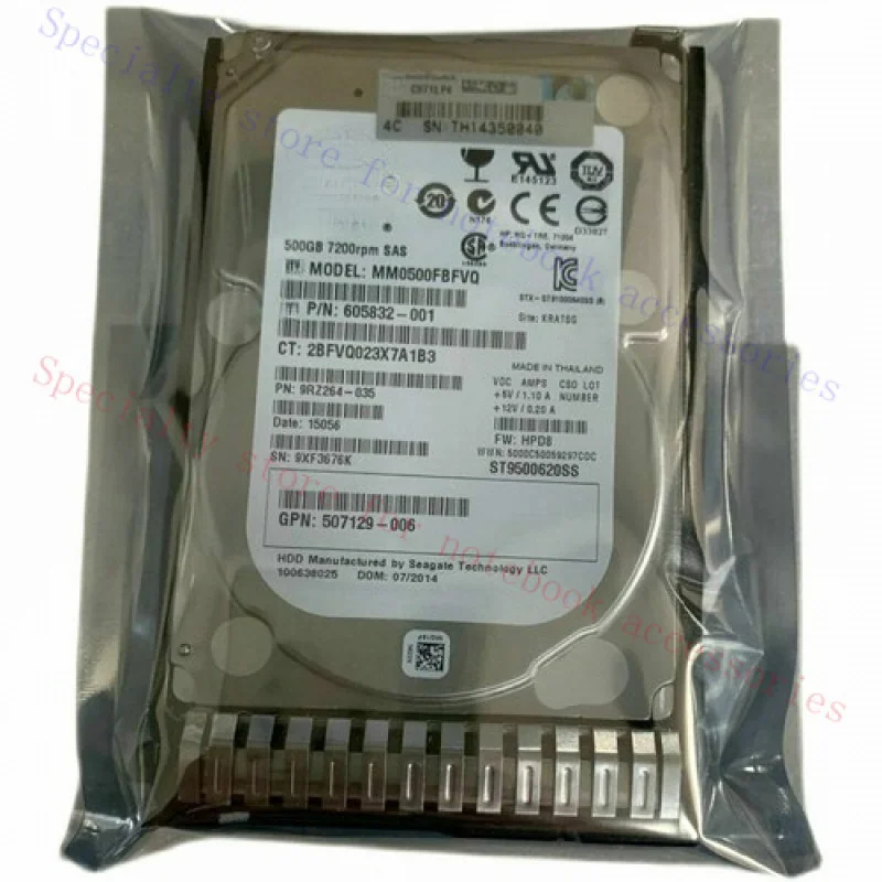 

R+ For HP 652745-B21 653953-001 500GB 7.2K 2.5" 6G DP G8 SAS MDL HARD DRIVE