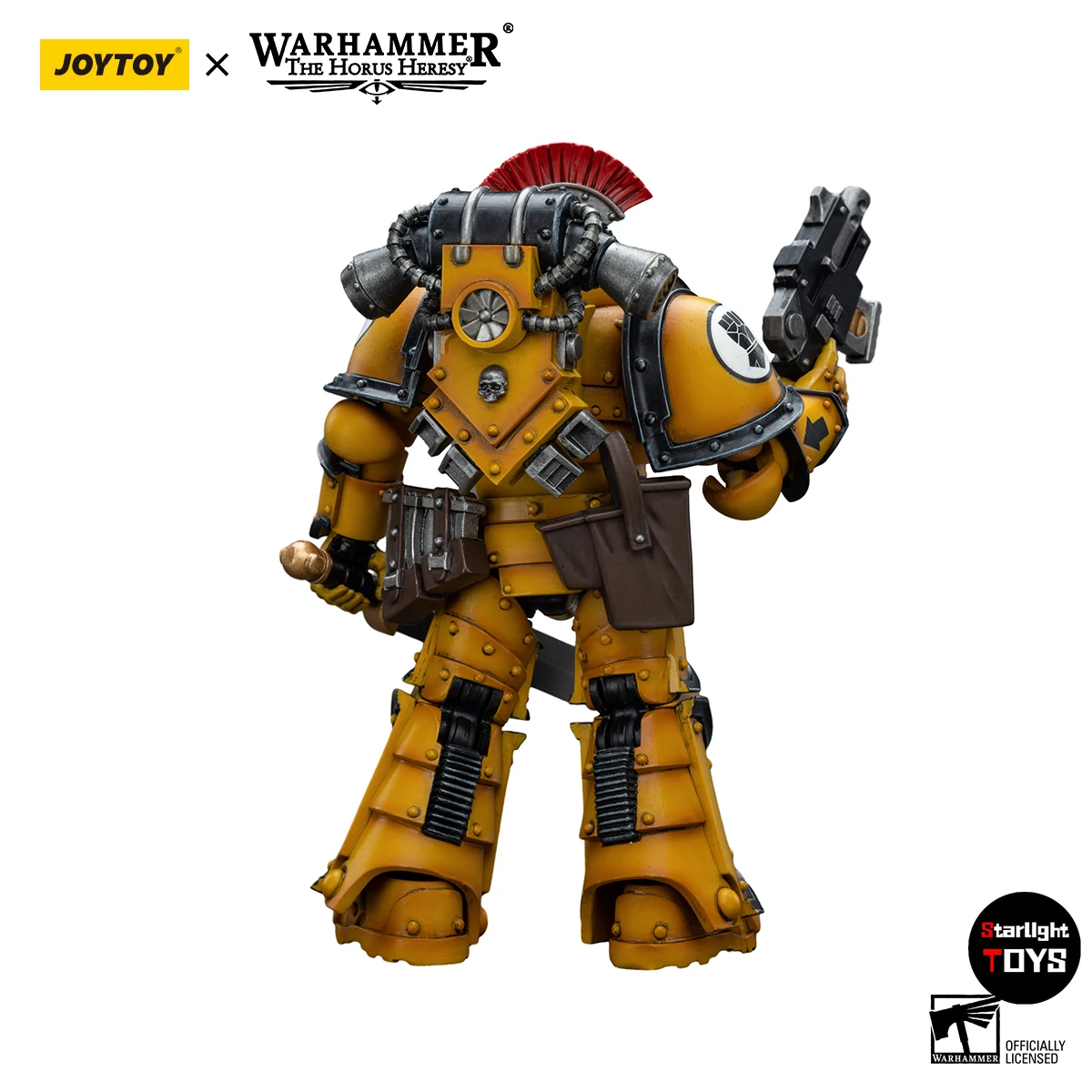 

JOYTOY 1/18 Action Figure Warhammer 40K Imperial Fists Legion Mkill Tactical Squad Sergeant with Power Sword Toy Model