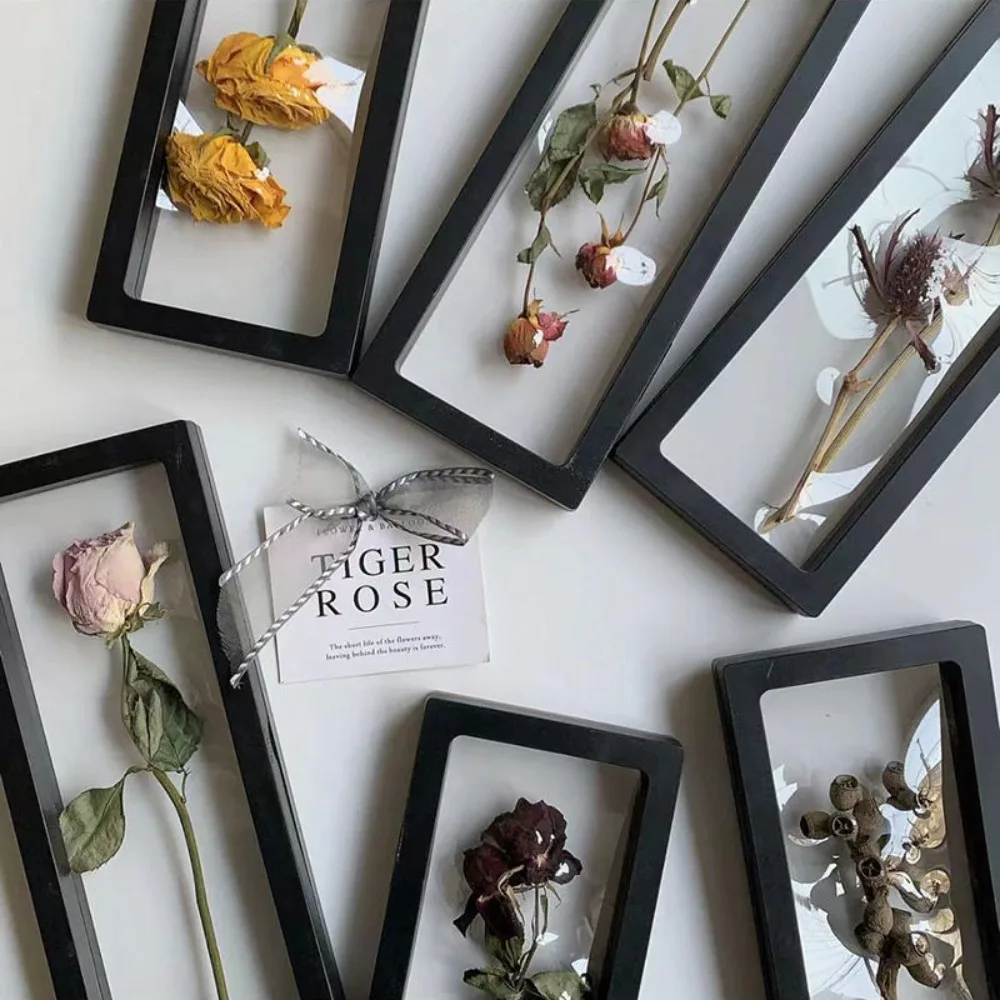 New Transparent Frame Storage Box Black White Square Picture Frame DIY Home Wall Decoration Dried Flower