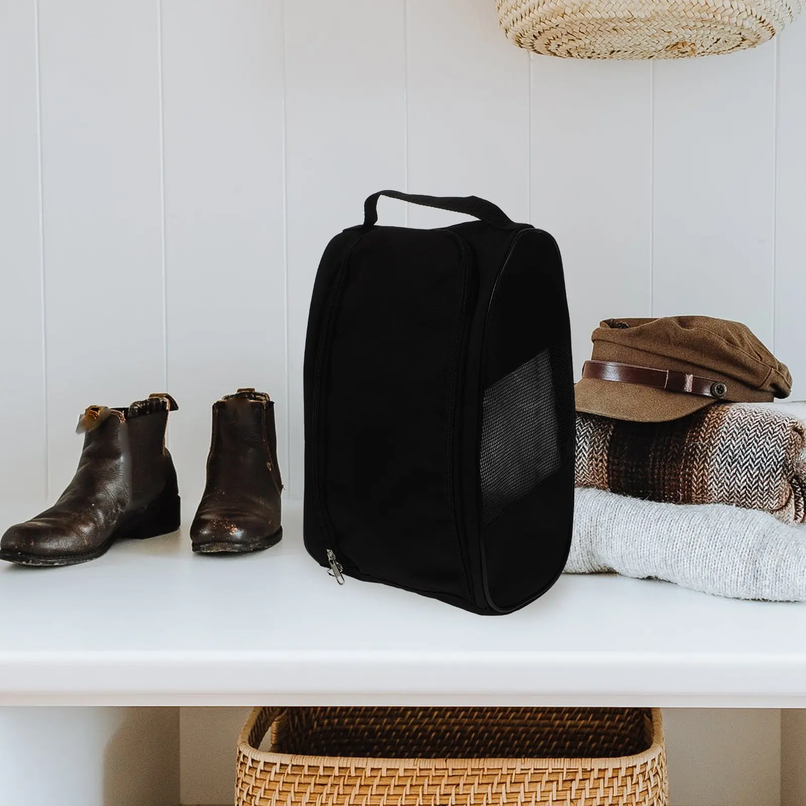 

Shoe Storage Bag Oxford Cloth Large Capacity Portable Holder Zipper Design Pouch Sports Travel H held Sneakers