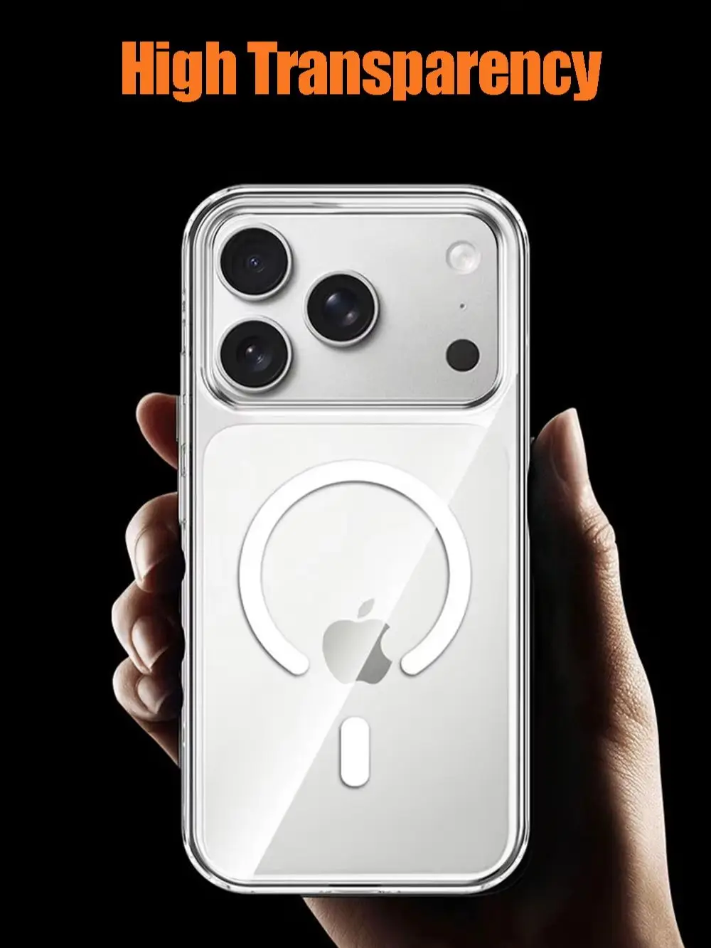 Luxuriöse transparente Magsafe-Hülle für iPhone 18 17 16 15 14 13 12 11 Pro Max Mini XR, magnetische kabellose Ladehülle.