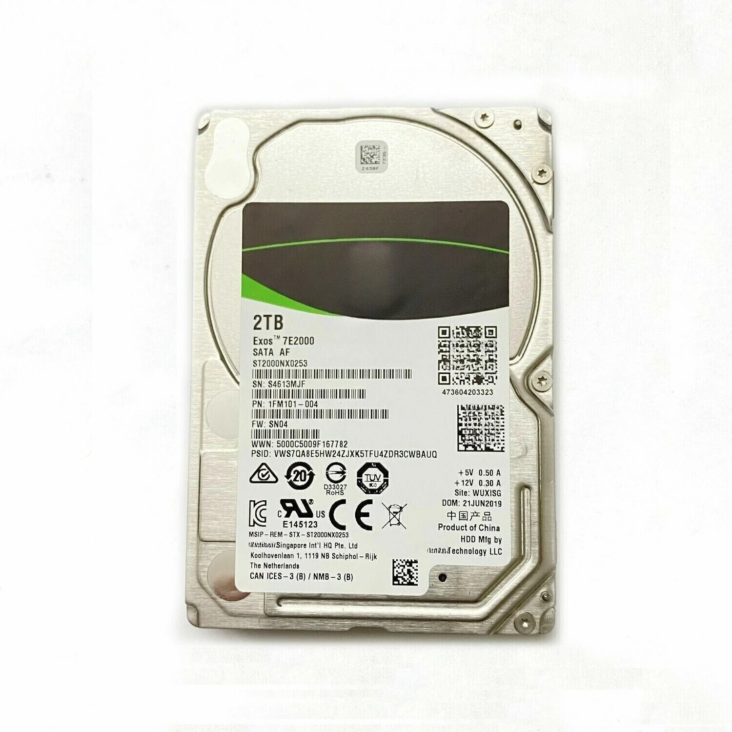 New ST2000NX0253 Exos 7E2000 2TB SATA 6Gb/s 7200 RPM 2.5” Hard Drive HDD