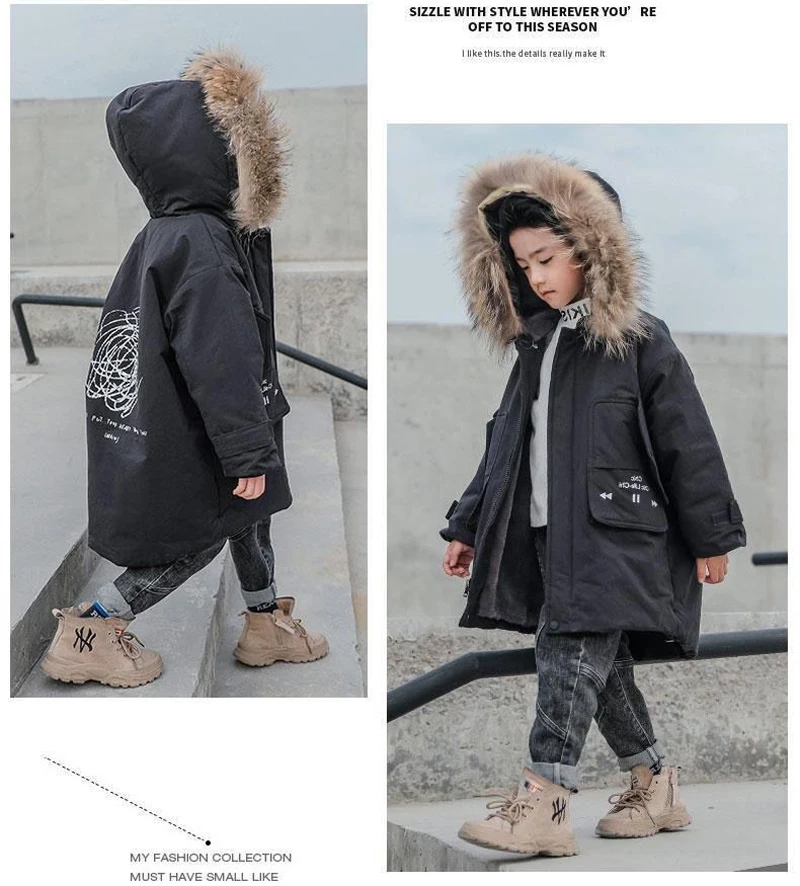 Nuovo di alta qualità inverno bambino ragazzo cappotti giacca Parka Big Kids Thicking cappotto caldo 6 8 10 12 14 anni Puffer capispalla con