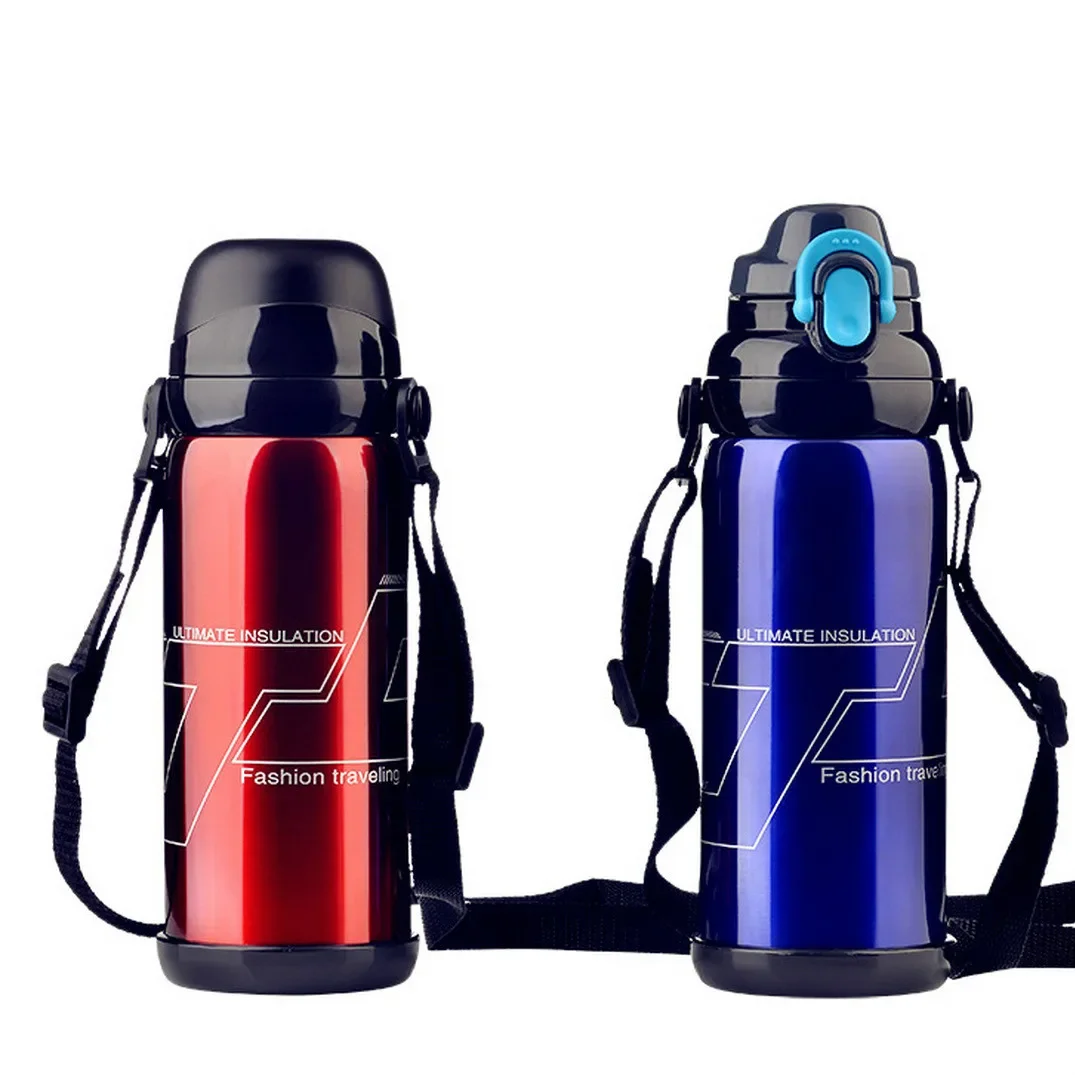 Garrafa térmica de aço inoxidável, 5 cores, 800ml, garrafa térmica a vácuo, café térmico, garrafa térmica esportiva