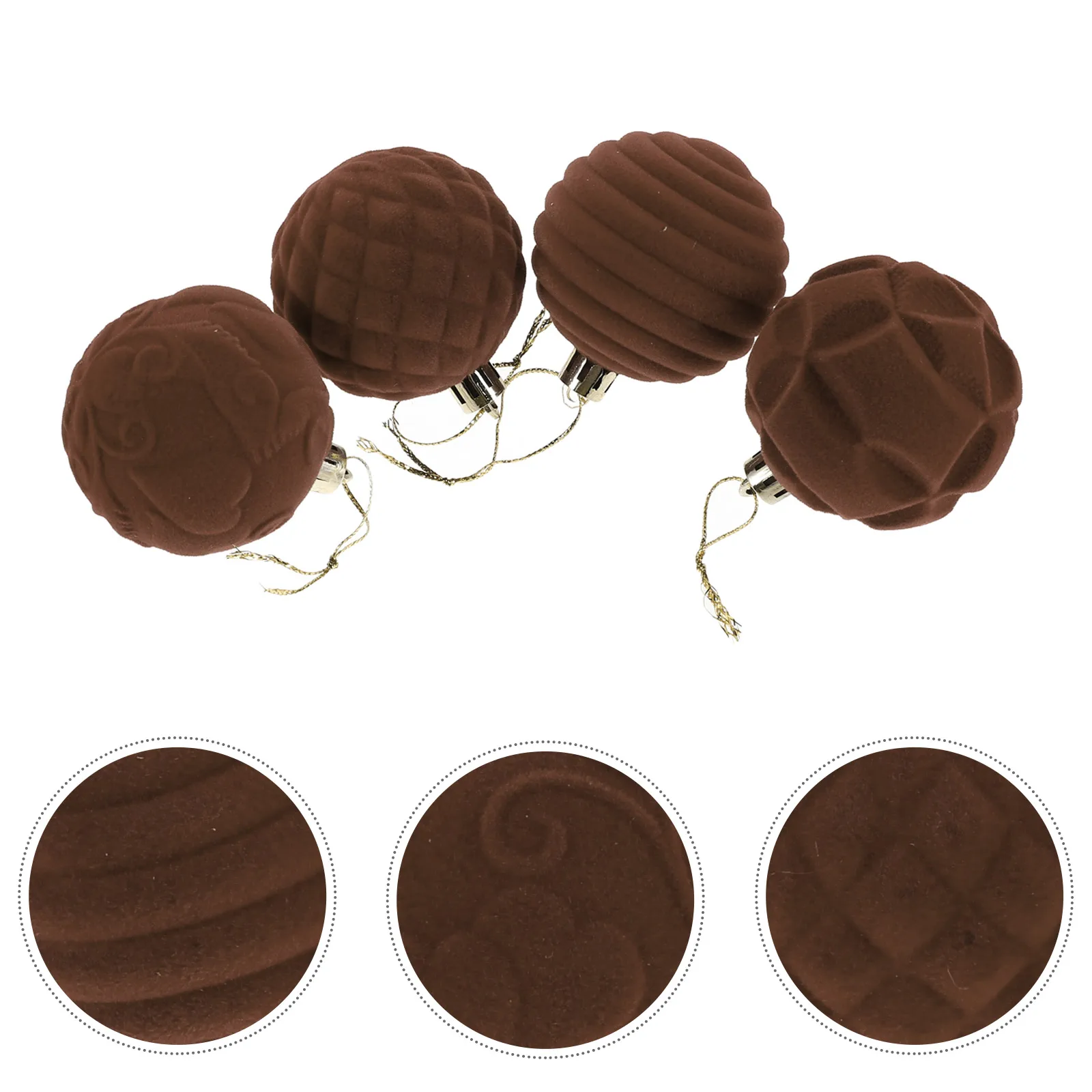 

12pcs Christmas Tree Balls Decorations Christmas Tree Pendant Ornaments Balls Flocked Xmas Tree Ball Hanging Plastic Balls