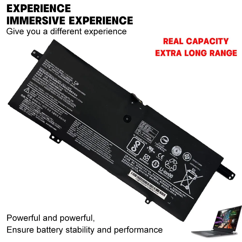 New L16C4PB3 L16M4PB3 L16L4PB3 7.68V 48Wh 6268mAh Battery for Lenovo IdeaPad 720S-13ARR/13IKB + Tools