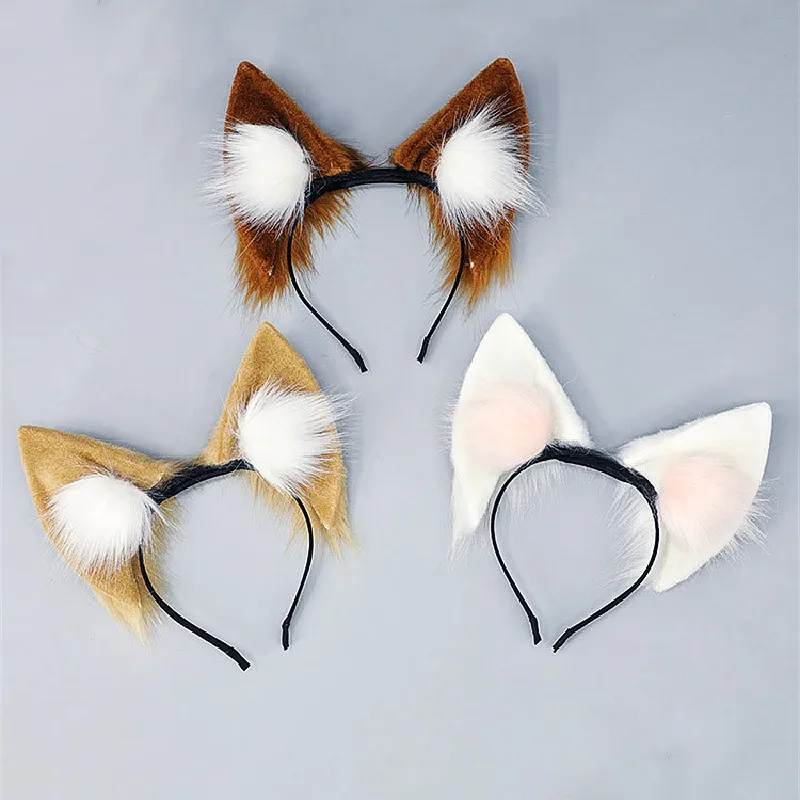 

Rechargable Electric Hair Clasp Moving Fox Ear hairband Cosplay Props Lolita Girl Club Pub Masquerade Party Headwear