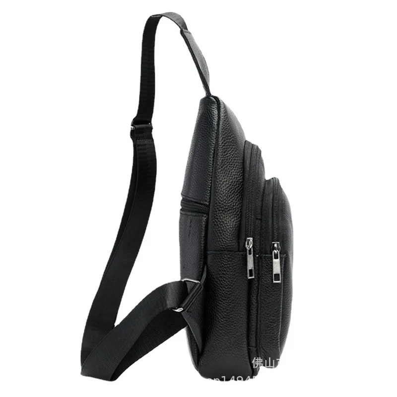 New men's bag - casual and fashionable crossbody bag made of top-grade cowhide, Korean-style, high-quality trendy bag