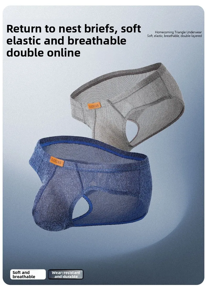 1/3PCS Ropa Interior de Malla para Hombre, Nueva Colección de Verano, Color Sólido, Delgada, Transpirable, Sexy, Calzoncillos y Bóxers para Uso Diario Masculino