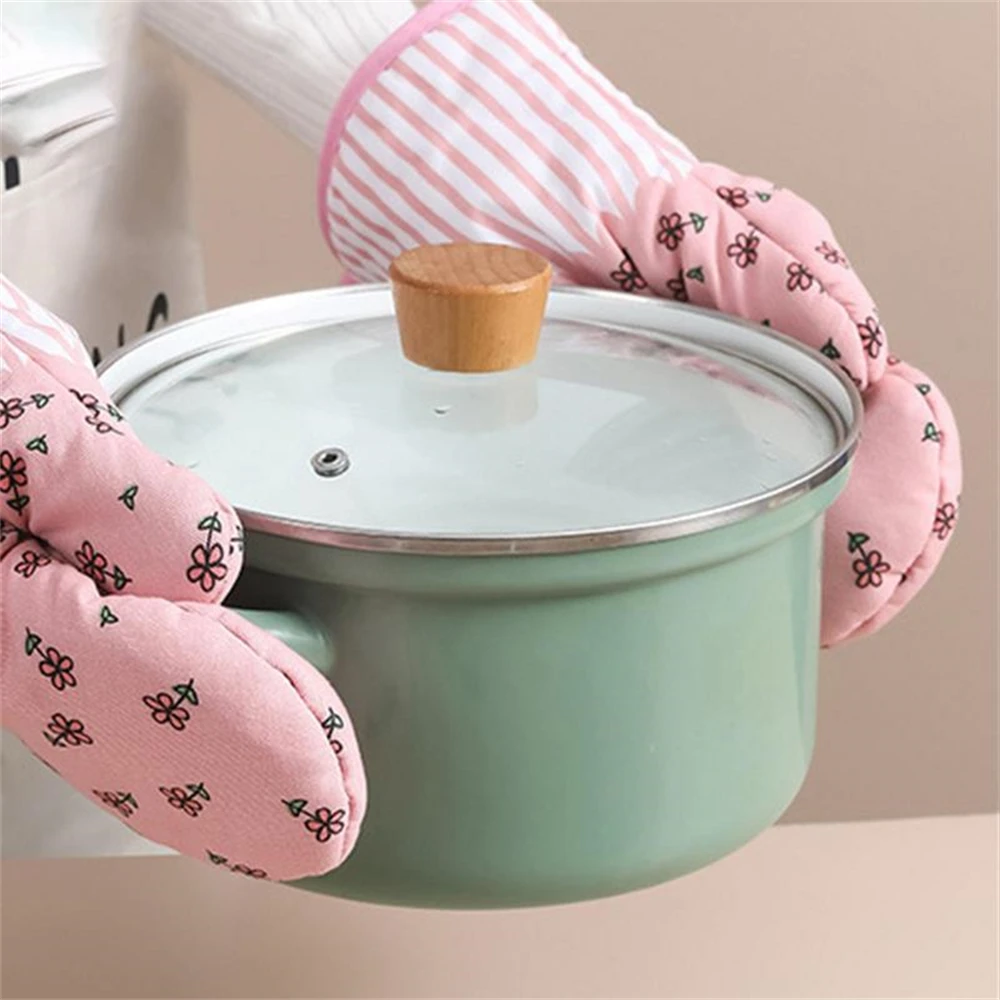 Microwave Oven Mitts Glove Fireproof And Non Slip Oven Glove Heat Insulation Baking Cooking Tool Kitchen Barbecue Grilling Glove
