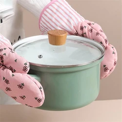 Microwave Oven Mitts Glove Fireproof And Non Slip Oven Glove Heat Insulation Baking Cooking Tool Kitchen Barbecue Grilling Glove
