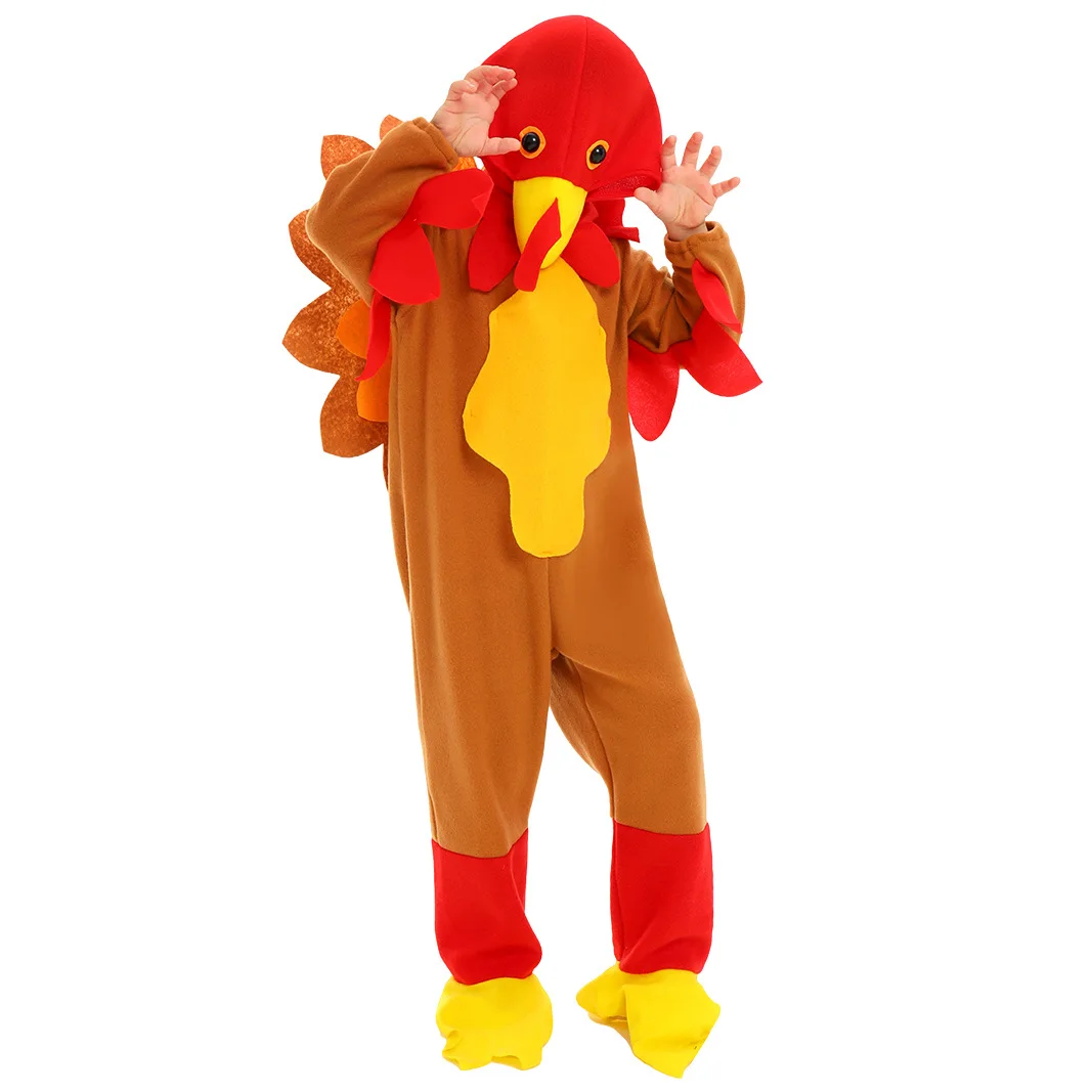 

Thanksgiving Turkey Costume Boy Brown Turkey Suit for Thanksgiving Day 2025 Dress Up Boys Fun Turkey Trot Outfit for Girl