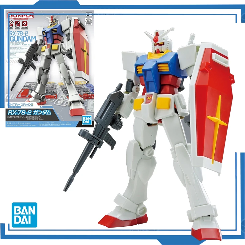 In Stock BANDAI ANIME 1/144 ENTRY GRADE EG RX-78-2 GUNDAM Gunpla Assembly Plastic Model Kit Action Toys Figures Gift