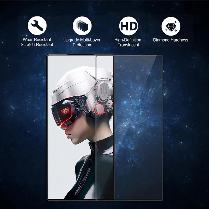 Full Gule Tempered Glass for ZTE nubia Red Magic 9 Pro 9 Pro+ Screen Protector Glass Red Magic 9s Pr
