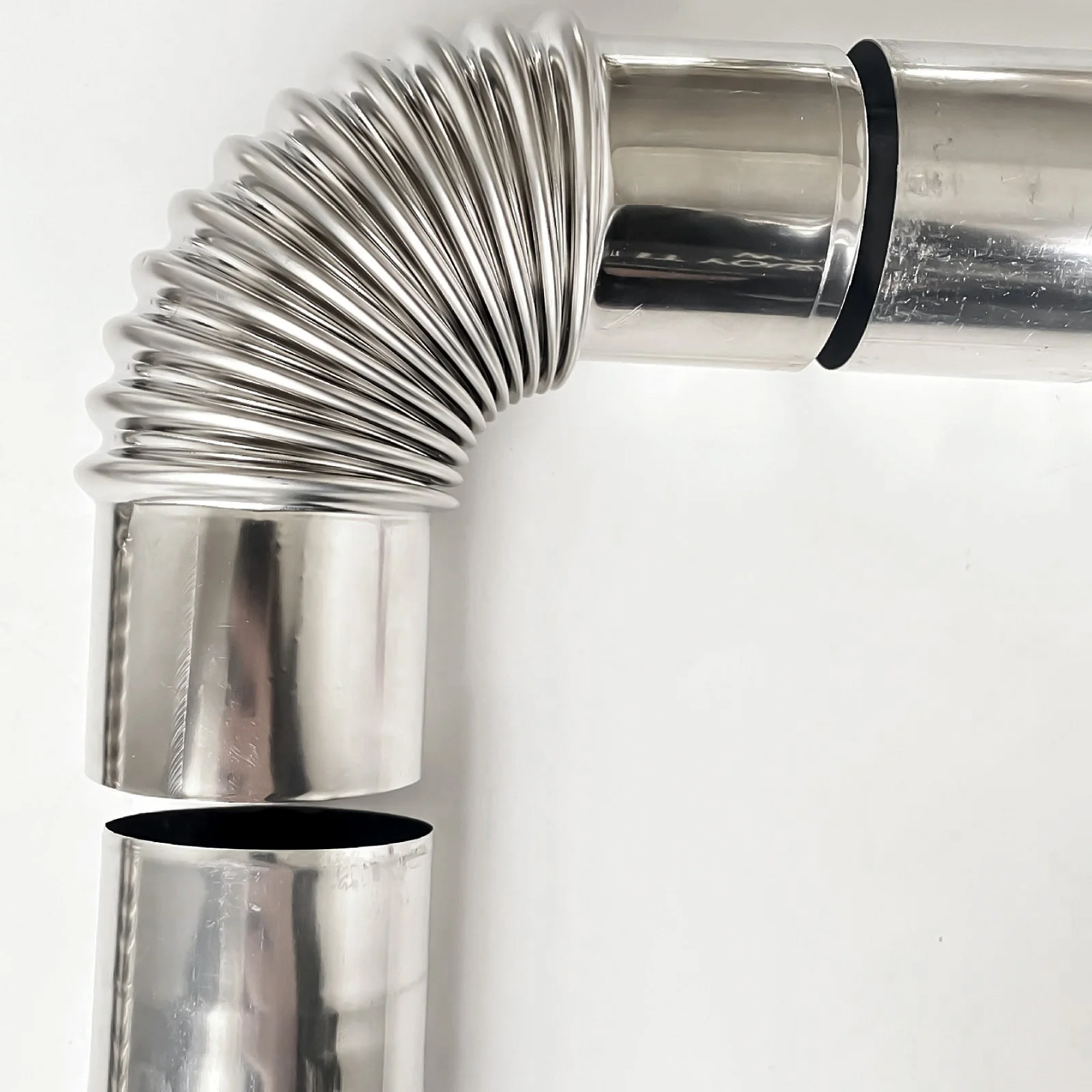 

Stainless Steel Wood Stove Elbow Chimney Flexible Flame Retardant Exhaust Flue for Kitchen Ventilation Wood Stove