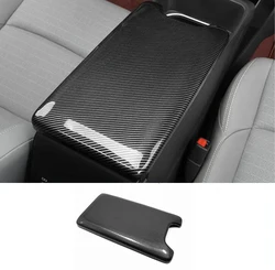 For Toyota BZ4X EA10 2022 2023 ABS Carbon Fiber Console Armrest Box Panel Decorative Cover Trim Interior Car Accessories