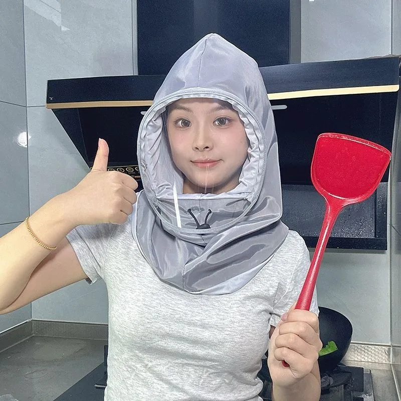 Women Kitchen Hat Cooking Cap Oil Splash Shield Face Cover Reusable Protective Headwear Cooking Spray Dust Mask Farm Bee Keeper