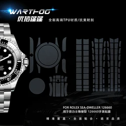 Suitable for Rolex Sea Angle 126660 watch protective film Deep dive gradient Ghost King 44mm diameter dial bezel buckle film