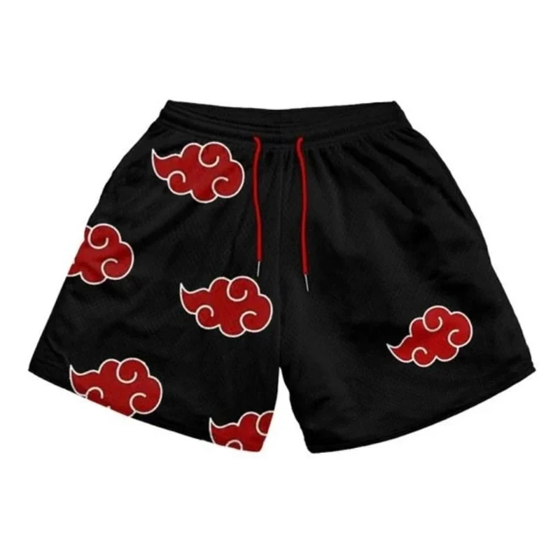 Anime Workout Gym Shorts für Männer schnell trocknende atmungsaktive lässige Sports horts mit Taschen 5 Zoll Sommer Lauftraining Fitness