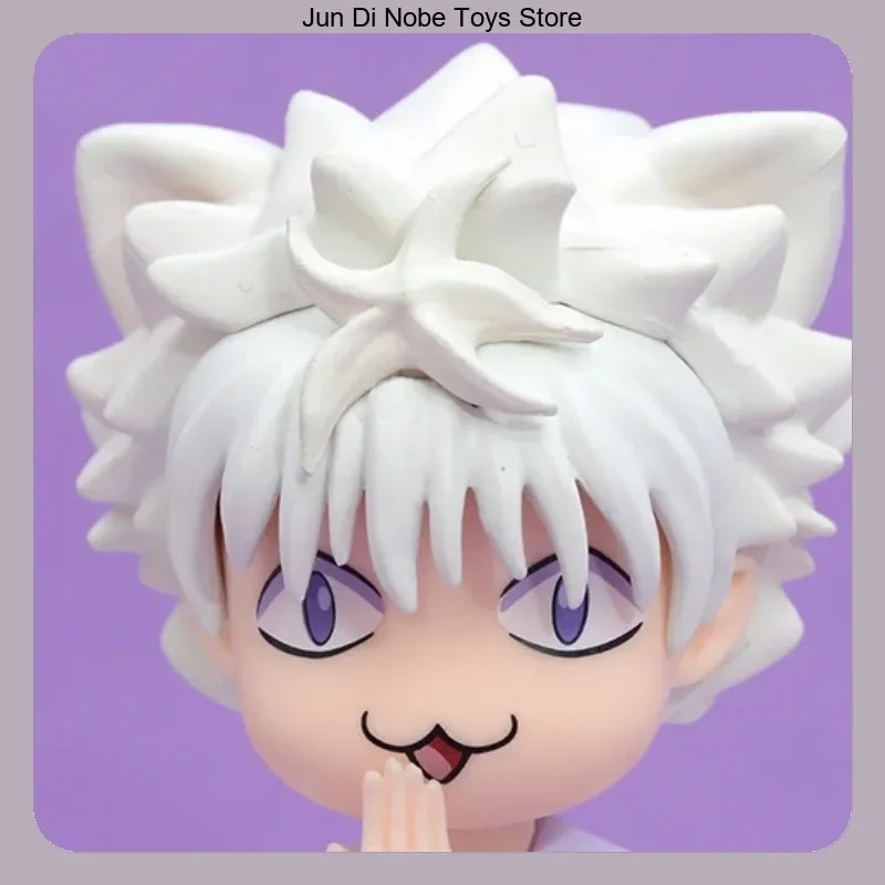 

11cm Killua Cat Face Cute Version Sitting Pose Anime Figure Collectible Desktop Decoration Toy Gift
