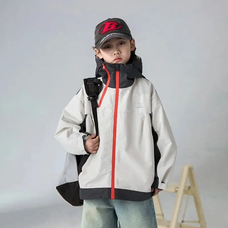 

Boys' Stormtrooper Coat Spring and Autumn Edition 2025 New Large Children's Spring Leisure Hooded Jacket