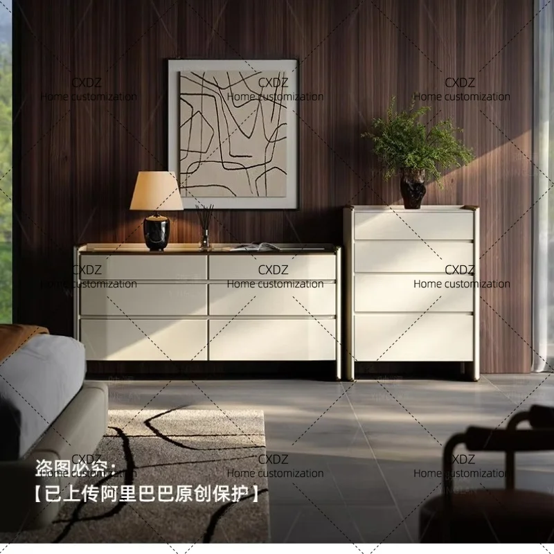 XXLight luxury natural luxury stone chest modern Chinese bedroom high-end living room locker