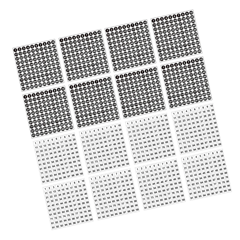 

5000Pcs Waterproof Round Number Stickers Self Adhesive Labels for Classroom Office Inventory Management and Organization