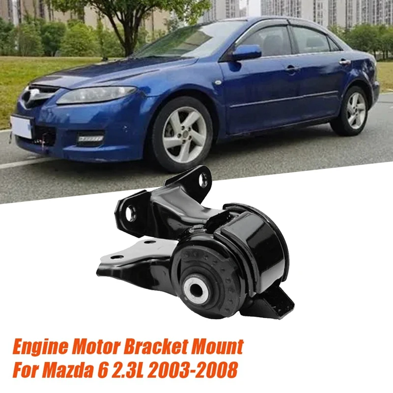 

Front Left Engine Motor Mount GJ6A-39-070 for Mazda 6 2.3L 2003-2008 Transmission Motor Rubber Bracket GP3453RT A3907