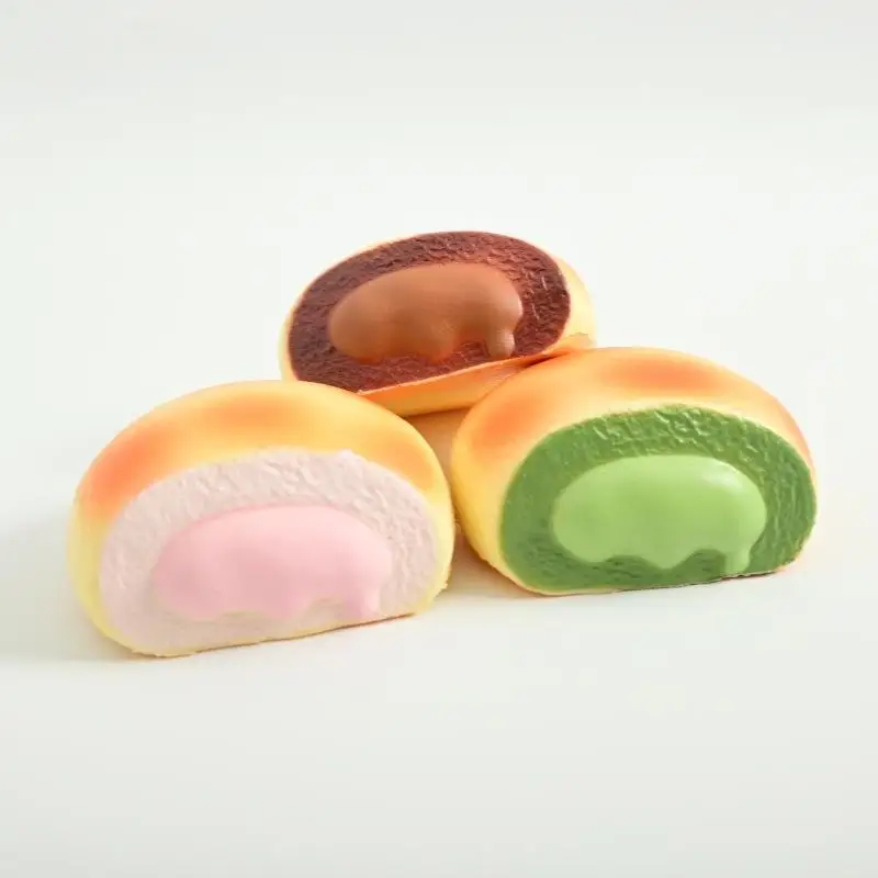 Imitation Cream Puff Choux Fidget Toy Fluffy Slow Rising  Antistress Squeeze Non-Toxic Palm Size Fun Toy Kids Adults Gift