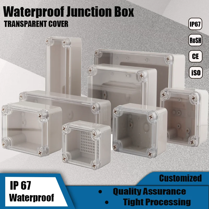 

Корпус для электропроводки серии AG из пластика ABS, с винтовыми креплениями, на заказ, водонепроницаемый, IP67, для наружного применения