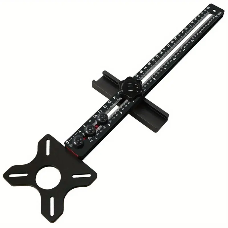 【PARTY  DAY】For Professional Woodworking Kit Router Bracket Slotting Template Aluminum Base Double Unit Measurement System